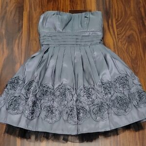Candie's Gray Strapless Dress